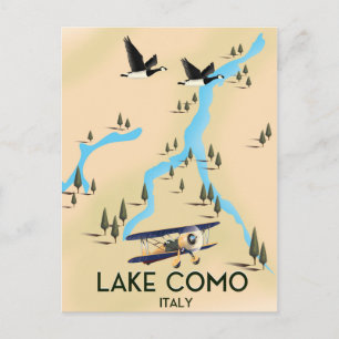 Meer van Como Italië Kaart Reisposter
