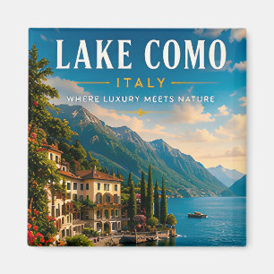 🌊 Meer van Como Italië Luxe Meerzijde Magneet