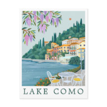 Meer van Como Italië Reisillustratie