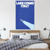 meer van Como Italië reisposter Canvas Afdruk (Insitu (Slaapkamer))