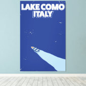 meer van Como Italië reisposter Canvas Afdruk (Insitu (Houten vloer))