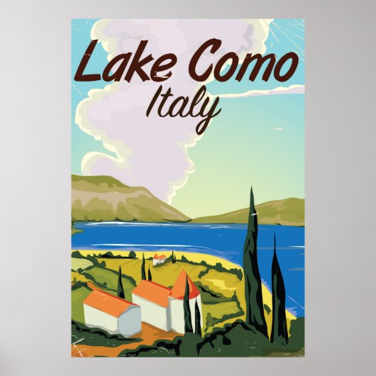 Meer van Como Italië reisposter. Poster (Voorkant)