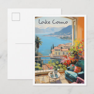 Meer van Como Italië Reizen Briefkaart