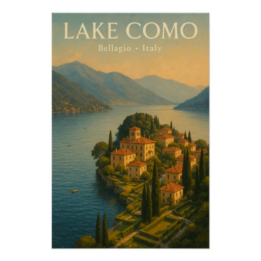 Meer van Como — Italië, reizen Perfect Poster (Voorkant)