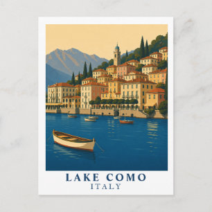 Meer van Como Italië Retro Reis Italiaanse Meren Briefkaart