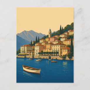 Meer van Como Italië Retro Reis Italiaanse Meren Briefkaart