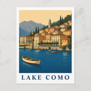 Meer van Como Italië Retro Reis Italiaanse Meren Briefkaart