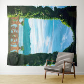 Meer van Como Italië scène | Fotobehang achtergron Wandkleed (In Situ (horizontaal))