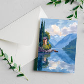 Meer van Como, Italië Schilderij Briefkaart