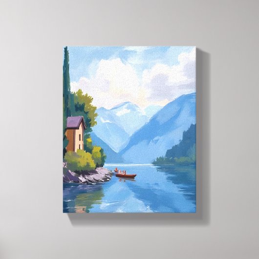 Meer van Como, Italië Schilderkunst Canvas Afdruk (Voorkant)