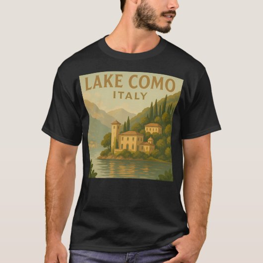 Meer van Como Italië T-shirt (Voorkant)