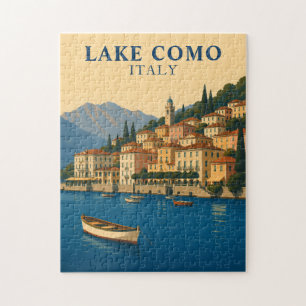 Meer van Como Italië Vintage Reis Italiaanse Meren Legpuzzel