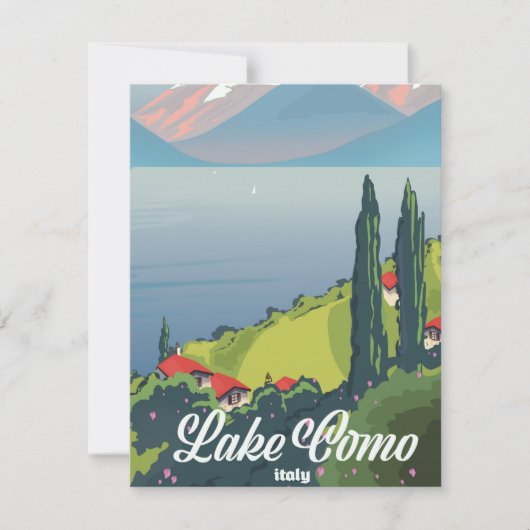 Meer van Como Italië vintage reisposter (Voorkant)