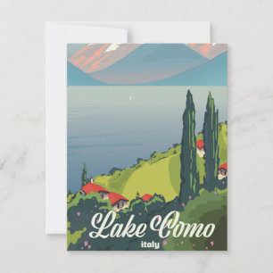 Meer van Como Italië vintage reisposter