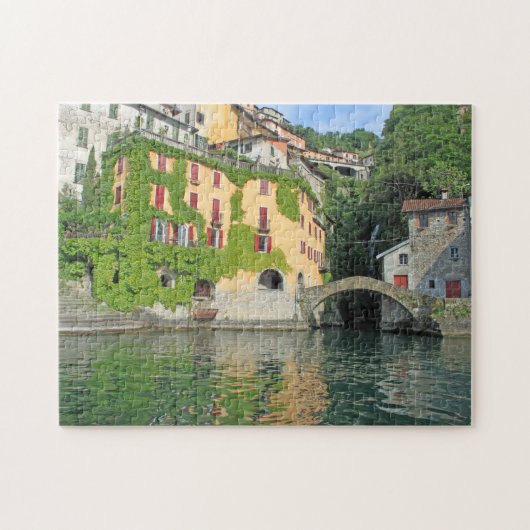 Meer van Como Nesso-puzzel Legpuzzel (Horizontaal)