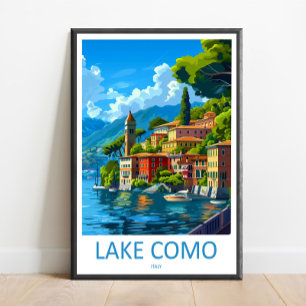 Meer van Como Reisprint Muurkunst Meer van Como It Poster