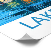 Meer van Como Reisprint Muurkunst Meer van Como It Poster (Hoek)