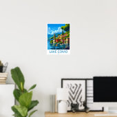 Meer van Como Reisprint Muurkunst Meer van Como It Poster (Thuiskantoor)