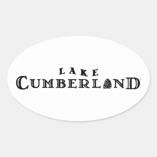 Meer van Cumberland Ovale Sticker (Voorkant)