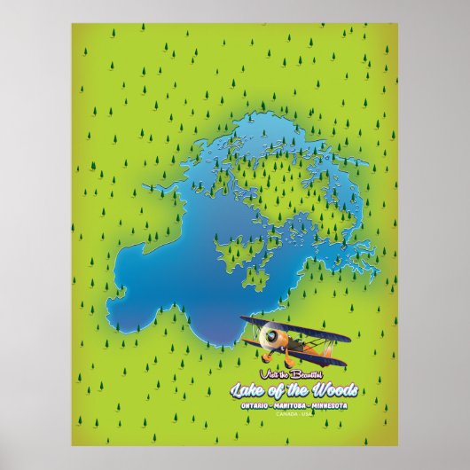 Meer van de Bossen, Ontario, Manitoba, Minnesota-k Poster (Voorkant)
