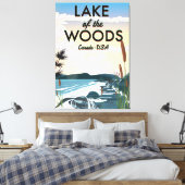Meer van de Bossen Reisposter. Canvas Afdruk (Insitu (Slaapkamer))