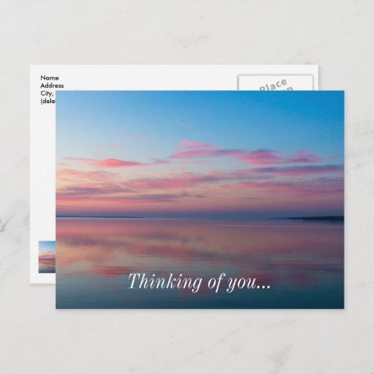 Meer van de huron-roze zonnesteek die je denkt briefkaart (Voorkant / Achterkant)