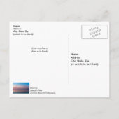 Meer van de huron-roze zonnesteek die je denkt briefkaart (Achterkant)