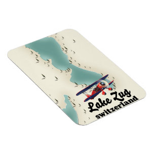 Meer van de kaart van het Staz-Zwitserland-meer Ma Magneet