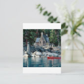 Meer van de nacht langs Canoe Tahoe Briefkaart (Staand voorkant)