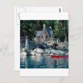 Meer van de nacht langs Canoe Tahoe Briefkaart (Voorkant / Achterkant)