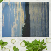 Meer van de Ozarks Blue Sunset Theedoek (Gevouwen)