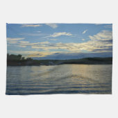 Meer van de Ozarks Blue Sunset Theedoek (Horizontaal)