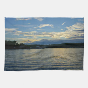 Meer van de Ozarks Blue Sunset Theedoek