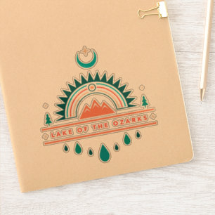 Meer van de Ozarks Boho regenboog maan Sticker