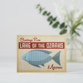 Meer van de Ozarks Fish Vintage Travel Briefkaart (Staand voorkant)