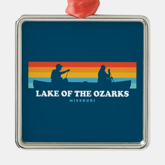 Meer van de Ozarks Missouri Canoe Metalen Ornament (Voorkant)