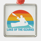 Meer van de Ozarks Missouri Kayak Metalen Ornament (Voorkant)