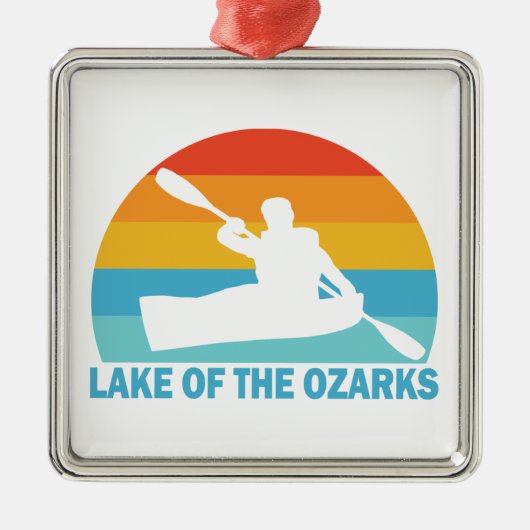Meer van de Ozarks Missouri Kayak Metalen Ornament (Voorkant)