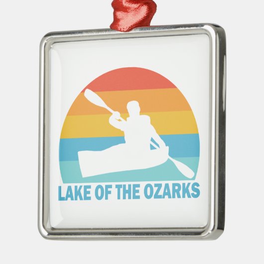 Meer van de Ozarks Missouri Kayak Metalen Ornament (Links)