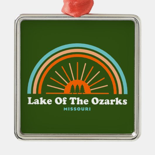 Meer van de Ozarks Missouri-regenboog Metalen Ornament (Voorkant)