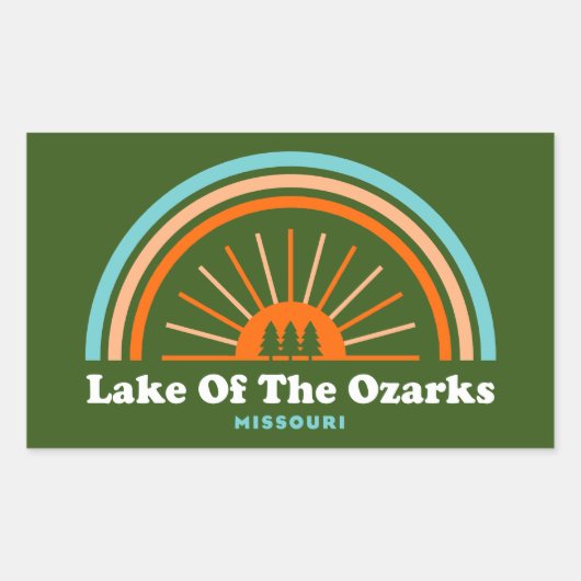 Meer van de Ozarks Missouri-regenboog Rechthoekige Sticker (Voorkant)