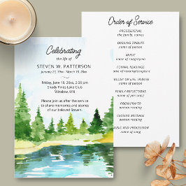 Meer van de pijnbomen, Funeral Memorial Program Kaart