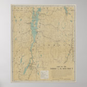  Meer van de vuurtoren van de ChamPlain (1896) Poster (Voorkant)