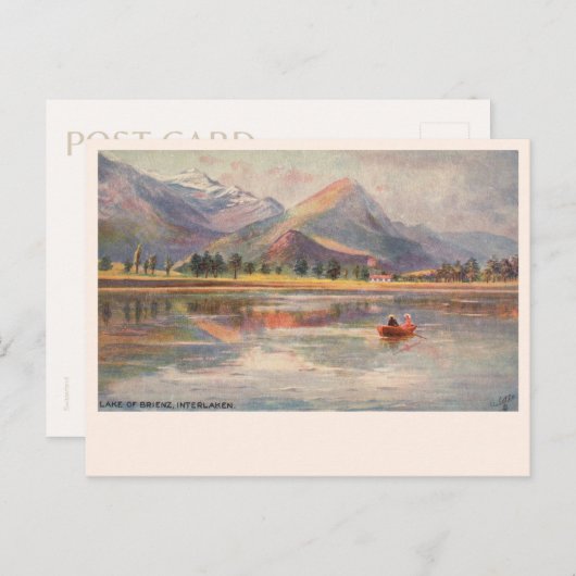 Meer van de Waterverf Brienz Zwitserland Briefkaart (Voorkant / Achterkant)