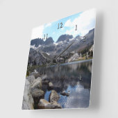 meer van Ediza, nationaal bos van Inyo, CA Vierkante Klok (Hoek)