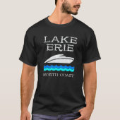 Meer van Erie Speed Boat Souvenir Boating North Co T-shirt (Voorkant)
