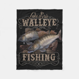 Meer van Erie Walleye Vissen Visser Fleece Deken