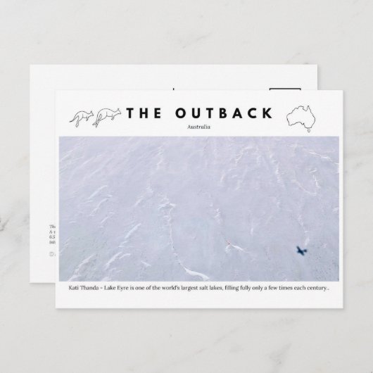 Meer van Eyre - Kati Thanda Salt Lake Briefkaart (Voorkant / Achterkant)