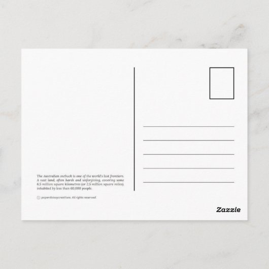 Meer van Eyre - Kati Thanda Salt Lake Briefkaart (Achterkant)