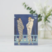 Meer van Fur Coats door George Barbier Briefkaart (Staand voorkant)